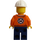 LEGO Mine Worker z Biały Budowa Kask Minifigurka