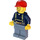LEGO Miner wearing blue shirt and sand blue parts with red cap Minifigure