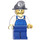 LEGO Miner with Mining Hat, Smirk, Stubble, White Shirt and Blue Overalls Minifigure