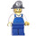LEGO Miner mit Mining Hut, Smirk, Stubble, Weiß Shirt und Blau Overalls Minifigur