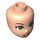 LEGO Minidoll Head with Bright Green Eyes and Coral Lips (Riley) (92198 / 101086)