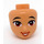 LEGO Minidoll Kopf mit Braun Augen und Koralle Lips (Victoria) (92198 / 101174)