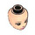 LEGO Minidoll Head with Brown Eyes, Bright Pink Lips and Closed Mouth (14011 / 92198)