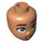 LEGO Minidoll Head with Grey Eyes and Brown Lips (Isabella) (92198 / 101102)