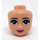 LEGO Minidoll Head with Purple Eyes, Dark Pink Lips and Closed Mouth (19687 / 92198)