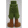 LEGO Minidoll Hip with Cropped Trousers with Medium Dark Flesh Legs (Thin Hinge) (2246 / 36196)