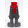 LEGO Minidoll Hip with Cropped Trousers with Silver Shoes and Red Trim (Thick Hinge) (18353)