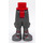 LEGO Minidoll Hip with Cropped Trousers with Silver Shoes and Red Trim (Thick Hinge) (18353)