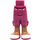 LEGO Minidoll Hip with Cropped Trousers with White and Magenta Shoes (Thick Hinge) (18353 / 92819)