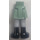 LEGO Minidoll Hip with Curved Skirt with Medium Stone Gray Legs and Black Boots (Thick Hinge) (35614)