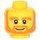 LEGO Minifig, Head Beard Orange, Bushy Eyebrows, White Pupils, Wrinkles and Smile Pattern - Stud Recessed (Recessed Solid Stud) (3626 / 24267)