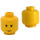 LEGO Minifig Head with Small Black Eyebrows (Safety Stud) (3626)
