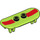 LEGO Minifig planche à roulette avec Quatre Roue Clips avec Dark rouge Rayures (16909 / 42511)