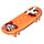 LEGO Minifig Skateboard with Four Wheel Clips with &#039;X TREME&#039; and &#039;X&#039; Sticker (42511)
