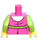 LEGO Minifig Torso Dark Pink Jacket with Lime Green Arms (973)