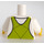 LEGO Minifig Torso Shirt with Lime Bib Overalls with City Farm Logo (973 / 76382)