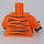 LEGO Minifig Torso Tiger Decoration, Orang Arms and Black Hands (973)