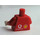 LEGO Minifig Torso with Ferrari Shield and M.Schumacher Sticker on Front and Vodaphone and Shell Logos Sticker on Back with Red Arms and White Hands (973)