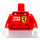 LEGO Minifig Torse avec Ferrari Bouclier Autocollant sur De Affronter et Vodaphone et Shell logos Autocollant sur Retour avec rouge Bras et blanc Mains (973)