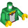 LEGO Minifig Torso with Green Jacket over T-shirt with Necklace with Shirt with Wrinkle (76382)