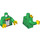 LEGO Minifig Torso mit Green Jacket over T-shirt mit Necklace mit Hemd mit Falten (973 / 76382)