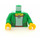 LEGO Minifig Torse avec Green Jacket over T-shirt avec Necklace avec chemise plissée (973 / 76382)
