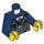 LEGO Minifig Torso with Silver and Medium Azure Body Armor with Ultra Agents Logo, Black Tie (973 / 76382)