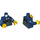 LEGO Minifig Torso mit Silber und Medium Azure Körper Armor mit Ultra Agents Logo, Schwarz Tie (973 / 76382)