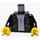 LEGO Minifig Torso with White Shirt, Pink Lightning Bolt, Leather Jacket and &#039;Tour&#039; with Skyline Pattern on Reverse (973)