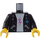 LEGO Minifig Torso with White Shirt, Pink Lightning Bolt, Leather Jacket and &#039;Tour&#039; with Skyline Pattern on Reverse (973)