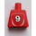 LEGO Minifig Torse sans bras avec Adidas logo et #9 sur Retour Autocollant (973 / 3814)