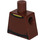 LEGO Minifig Torso without Arms with Black overalls and brown shirt (973)