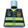 LEGO Minifig Torso without Arms with Jacket with Neon Yellow Horizontal Stripes and Golden Badge (973)