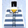 LEGO Minifig Torso without Arms with Prison Stripes, Five Buttons and Number 50380 (973)