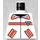 LEGO Minifig Torso without Arms with RES-Q Orange Pockets and Logo (973)