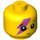 LEGO Minifigure Baby Head with Pink Lightning Bolt (33464 / 65787)