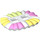 LEGO Minifigure Ballerina Skirt met Pink en Geel (24087 / 34761)
