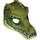 LEGO Minifigure Crocodile Head with Teeth and Dark Green Spots Pattern (12551 / 12835)
