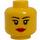 LEGO Minifigur Weiblich Kopf (Sicherheitsnoppe) (10261 / 14927)