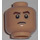 LEGO Minifigure Head Dual-Sided with Brown Eyebrows and Grimace, Orange Visor (Recessed Solid Stud) (3626)