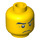 LEGO Minifigure Head Frowning with Crow&#039;s Feet Lines by Eyes (Safety Stud) (3626 / 93390)