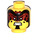 LEGO Minifigure Kopf of Ancient Warrior (Einbau-Vollbolzen) (3626)