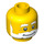 LEGO Minifigura Cabeza Smiling con Bushy Blanco Barba y Eyebrows (Espiga de seguridad) (3626 / 94567)