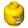 LEGO Minifigure Head with Agent Charge Angry Face (Safety Stud) (14931 / 63198)