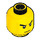 LEGO Minifigure Head with Angry Scowl (Recessed Solid Stud) (13794 / 93621)