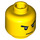 LEGO Minifigure Head with Angry Scowl (Recessed Solid Stud) (13794 / 93621)