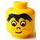 LEGO Minifigure Head with Bangs and Freckles (Safety Stud) (3626)