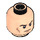 LEGO Minifigure Head with Black Eyebrows, Cheek Lines and Frown (Recessed Solid Stud) (3626 / 76086)