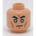 LEGO Minifigure Head with Blue Glowing Eyes (Recessed Solid Stud) (3626 / 14524)