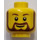 LEGO Minifigure Hoofd met Brown Beard en Smile (Verzonken Solid Stud) (12486 / 89510)